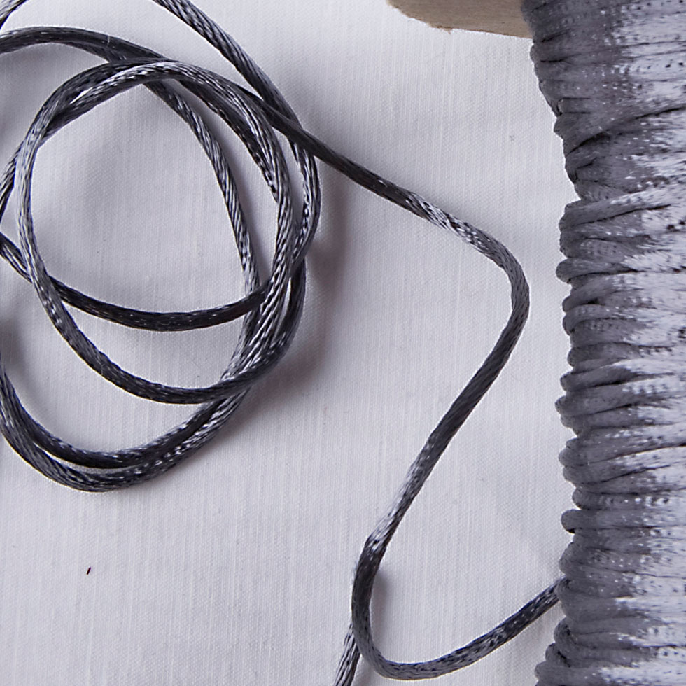 1mm Dark Gray Rattail Cord 1mm Dark Gray Rattail Cord