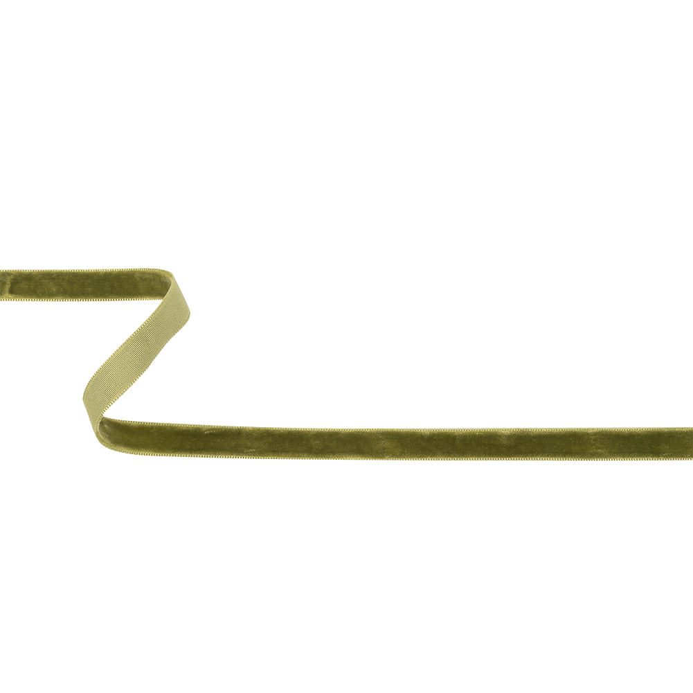 Sage Green Single Face Velvet Ribbon – 0.375″ Sage Green Single Face Velvet Ribbon – 0.375″