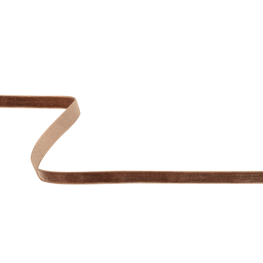 Teddy Bear Brown Single Face Velvet Ribbon – 0.375″ Teddy Bear Brown Single Face Velvet Ribbon – 0.375″