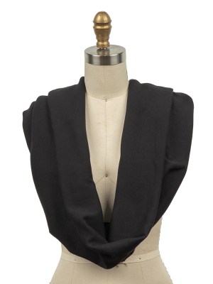 Cotton Tubular 1×1 Rib Knit – Black Cotton Tubular 1×1 Rib Knit – Black