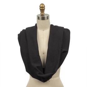 Cotton Tubular 1×1 Rib Knit – Black Cotton Tubular 1×1 Rib Knit – Black