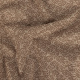 Beige and Tan Roses Cotton Jacquard Twill Beige and Tan Roses Cotton Jacquard Twill