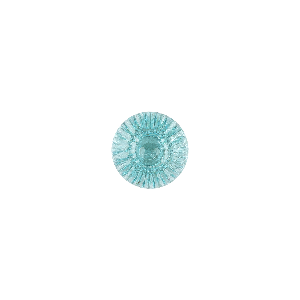 Translucent Pale Turquoise Abstract Radiating Shank Back Glass Button – 16L/10mm Translucent Pale Turquoise Abstract Radiating Shank Back Glass Button – 16L/10mm