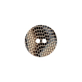 Italian Frosted Almond, Gray and Brown Brick Patterned 2-Hole Smooth Top Plastic Button – 24L/15mm Italian Frosted Almond, Gray and Brown Brick Patterned 2-Hole Smooth Top Plastic Button – 24L/15mm