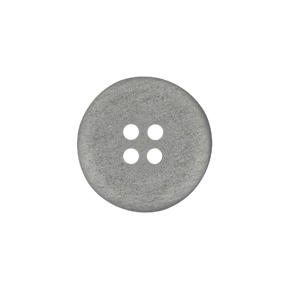 Italian Matte Gray Metal-look 4-Hole Plastic Button – 32L/20mm Italian Matte Gray Metal-look 4-Hole Plastic Button – 32L/20mm