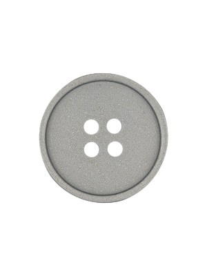 Italian Matte Gray Metal-look 4-Hole Plastic Button – 32L/20mm Italian Matte Gray Metal-look 4-Hole Plastic Button – 32L/20mm