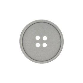 Italian Matte Gray Metal-look 4-Hole Plastic Button – 35L/22mm Italian Matte Gray Metal-look 4-Hole Plastic Button – 35L/22mm