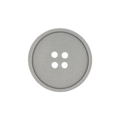 Italian Matte Gray Metal-look 4-Hole Plastic Button – 35L/22mm Italian Matte Gray Metal-look 4-Hole Plastic Button – 35L/22mm