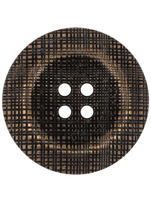 Italian Bronze Textured Inkwell 4-Hole Metal Button – 44L/28mm Italian Bronze Textured Inkwell 4-Hole Metal Button – 44L/28mm