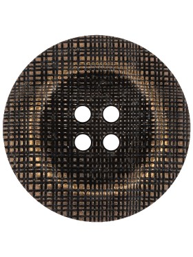 Italian Bronze Textured Inkwell 4-Hole Metal Button – 44L/28mm Italian Bronze Textured Inkwell 4-Hole Metal Button – 44L/28mm