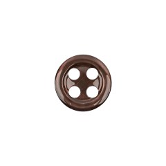 Hickory Iridescent 4-Hole Glass Shirt Button – 20L/12.5mm Hickory Iridescent 4-Hole Glass Shirt Button – 20L/12.5mm