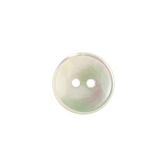Platinum Frosting Iridescent 2-Hole Shell Saucer Button – 22L/14mm Platinum Frosting Iridescent 2-Hole Shell Saucer Button – 22L/14mm