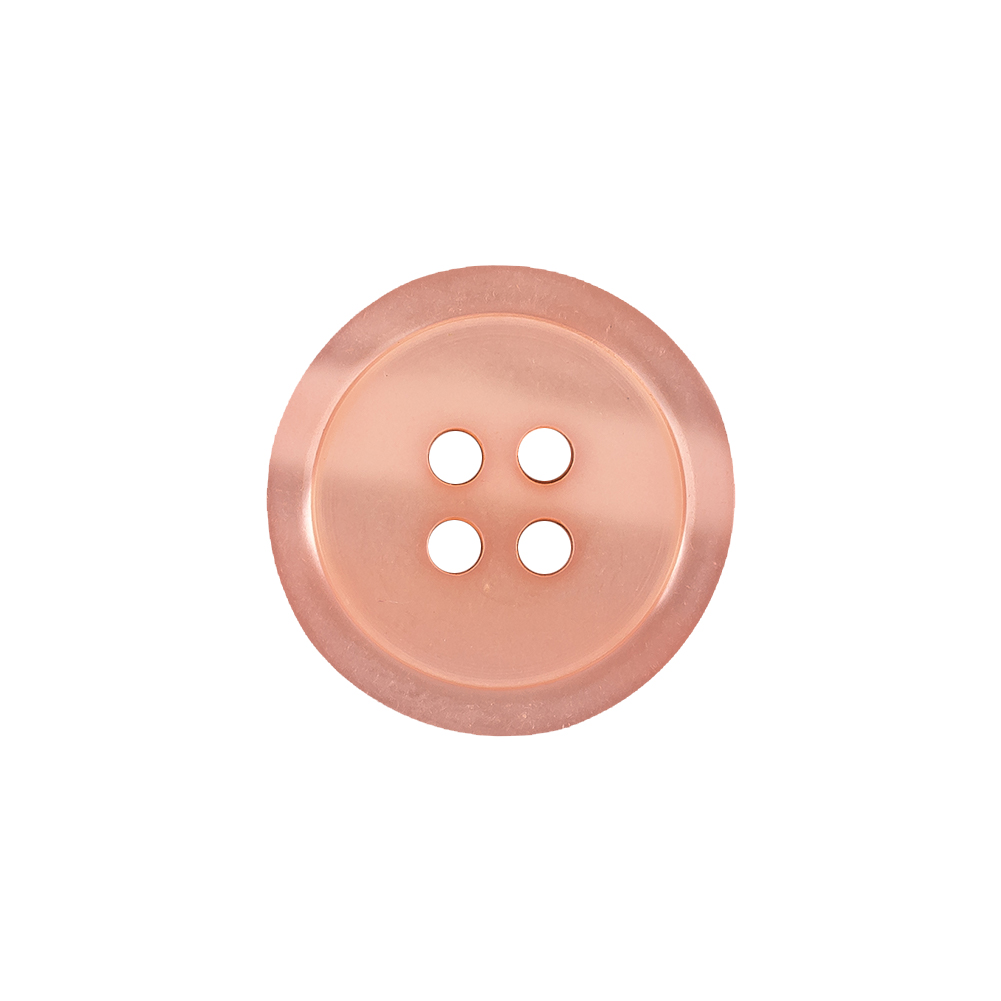 Shiny Peach Shallow Plate 4-Hole Plastic Suit Button – 32L/20mm Shiny Peach Shallow Plate 4-Hole Plastic Suit Button – 32L/20mm