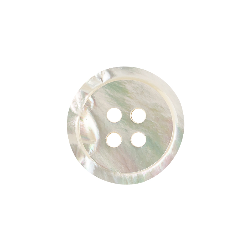 Seedpearl Iridescent Shallow Plate 4-Hole Plastic Button – 32L/20mm Seedpearl Iridescent Shallow Plate 4-Hole Plastic Button – 32L/20mm
