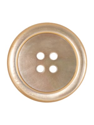 Iridescent Beige Doe 4-Hole Shallow Plate Coat Button – 40L/25.5mm Iridescent Beige Doe 4-Hole Shallow Plate Coat Button – 40L/25.5mm