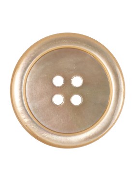 Iridescent Beige Doe 4-Hole Shallow Plate Coat Button – 40L/25.5mm Iridescent Beige Doe 4-Hole Shallow Plate Coat Button – 40L/25.5mm