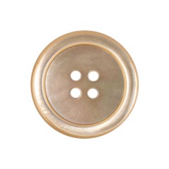 Iridescent Beige Doe 4-Hole Shallow Plate Coat Button – 40L/25.5mm Iridescent Beige Doe 4-Hole Shallow Plate Coat Button – 40L/25.5mm