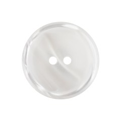 Italian White and Translucent Swirl 2-Hole Shallow Plate Coat Button – 40L/25.5mm Italian White and Translucent Swirl 2-Hole Shallow Plate Coat Button – 40L/25.5mm