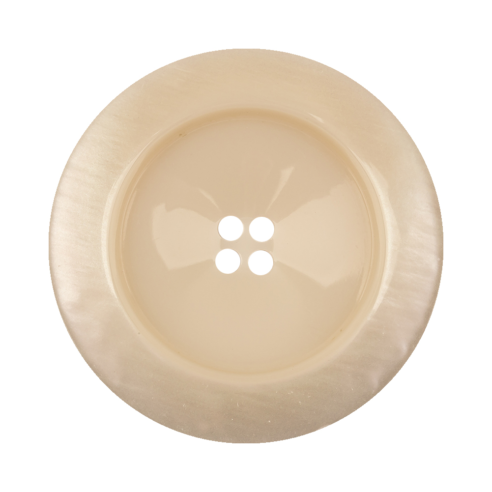 Italian Translucent Antique White Semi-Iridescent 4-Hole Plastic Blazer Button – 54L/34mm Italian Translucent Antique White Semi-Iridescent 4-Hole Plastic Blazer Button – 54L/34mm
