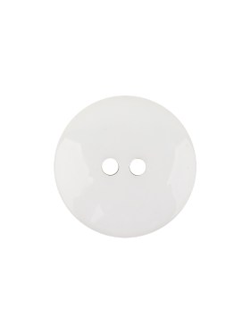 Italian White Low Convex 2-Hole Plastic Button – 28L/18mm Italian White Low Convex 2-Hole Plastic Button – 28L/18mm