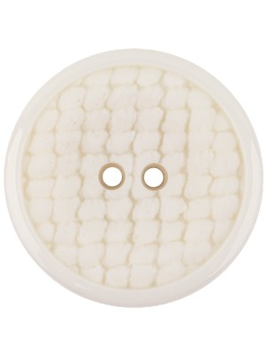 Italian White Abstract Textured Plastic Jacket Button – 44L/28mm Italian White Abstract Textured Plastic Jacket Button – 44L/28mm