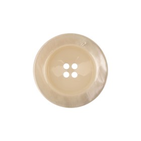 Italian Translucent Antique White Semi-Iridescent 4-Hole Plastic Blazer Button – 36L/23mm Italian Translucent Antique White Semi-Iridescent 4-Hole Plastic Blazer Button – 36L/23mm