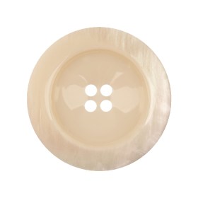 Italian Translucent Antique White Semi-Iridescent 4-Hole Plastic Blazer Button – 44L/28mm Italian Translucent Antique White Semi-Iridescent 4-Hole Plastic Blazer Button – 44L/28mm