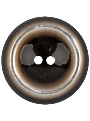 Italian Deep Gray with Translucent Silver-tinted Rim 2-Hole Inkwell Button – 44L/28mm Italian Deep Gray with Translucent Silver-tinted Rim 2-Hole Inkwell Button – 44L/28mm