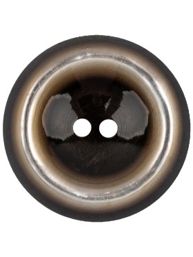 Italian Deep Gray with Translucent Silver-tinted Rim 2-Hole Inkwell Button – 44L/28mm Italian Deep Gray with Translucent Silver-tinted Rim 2-Hole Inkwell Button – 44L/28mm