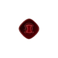 Speckled White and Red Enameled Shank Back Glass Button – 22L/14mm Speckled White and Red Enameled Shank Back Glass Button – 22L/14mm