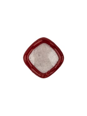 Speckled White and Red Enameled Shank Back Glass Button – 22L/14mm Speckled White and Red Enameled Shank Back Glass Button – 22L/14mm