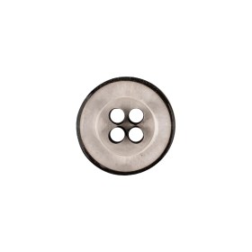 Italian Transparent and Black 4-Hole Tire Rimmed Jacket Button – 24L/15mm Italian Transparent and Black 4-Hole Tire Rimmed Jacket Button – 24L/15mm