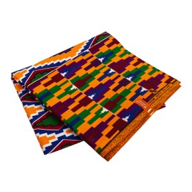 Bright Colors Diamond Blocks Cotton Kente Cloth African Print Bright Colors Diamond Blocks Cotton Kente Cloth African Print