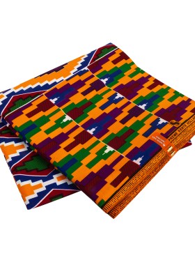 Bright Colors Diamond Blocks Cotton Kente Cloth African Print Bright Colors Diamond Blocks Cotton Kente Cloth African Print