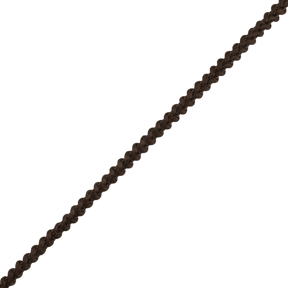 Brown Cotton Blend Braided Trim - 0.1875"