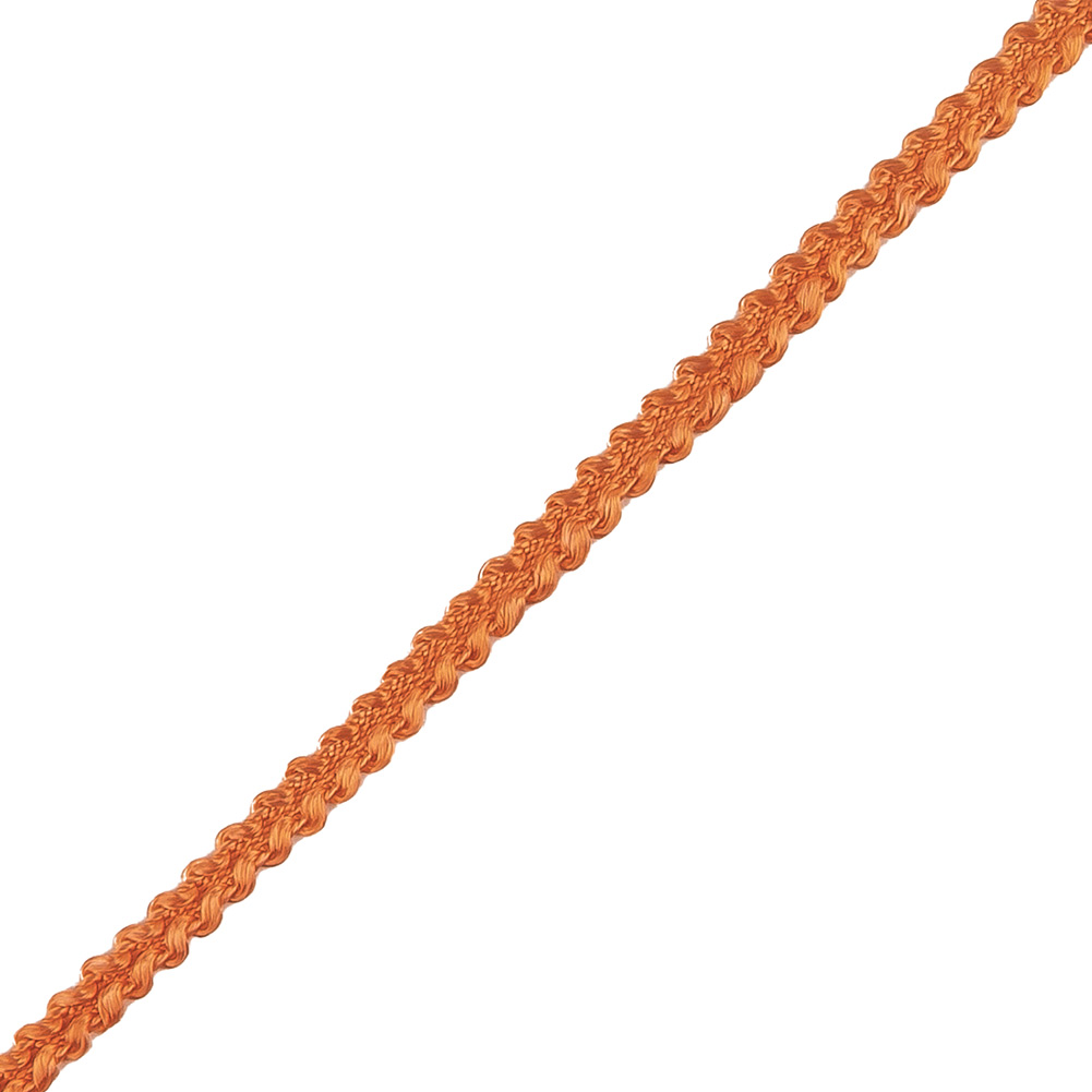 Orange Cotton Blend Braided Trim - 0.1875"