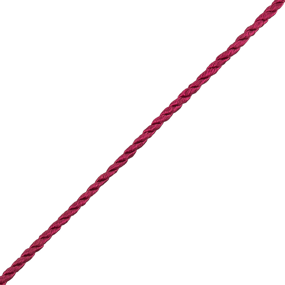 Fuchsia Cotton Blend Twisted Cord - 3mm