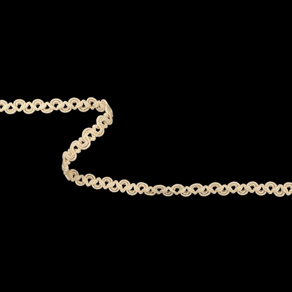 Bleached Sand Gimp Braided Wool Trim – 0.375″ Bleached Sand Gimp Braided Wool Trim – 0.375″