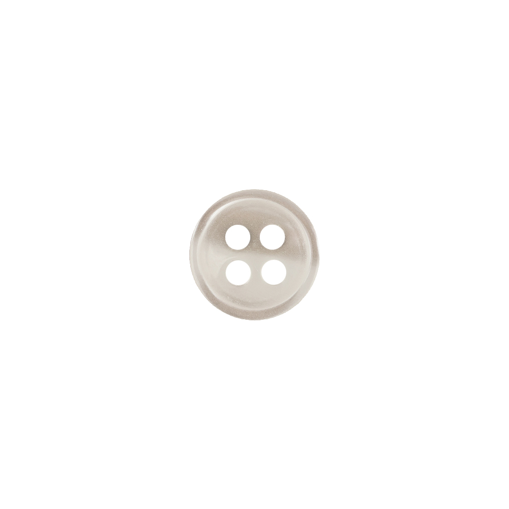 Semi Shiny Ghostly White Narrow Rimmed 4-Hole Button – 16L/10mm Semi Shiny Ghostly White Narrow Rimmed 4-Hole Button – 16L/10mm