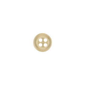 Translucent Beige Tire Rimmed 4-Hole Blouse Button – 13L/8mm Translucent Beige Tire Rimmed 4-Hole Blouse Button – 13L/8mm