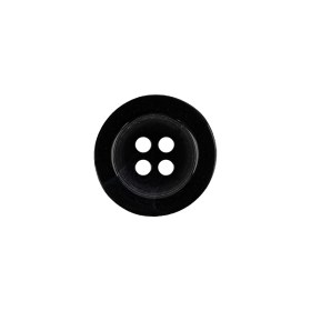 Italian Black Shallow Plate Style 4-Hole Plastic Suiting Button – 24L/15mm Italian Black Shallow Plate Style 4-Hole Plastic Suiting Button – 24L/15mm