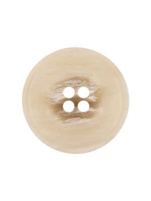 Italian Bone White, Brown and White Striated 4-Hole Plastic Button – 36L/23mm Italian Bone White, Brown and White Striated 4-Hole Plastic Button – 36L/23mm