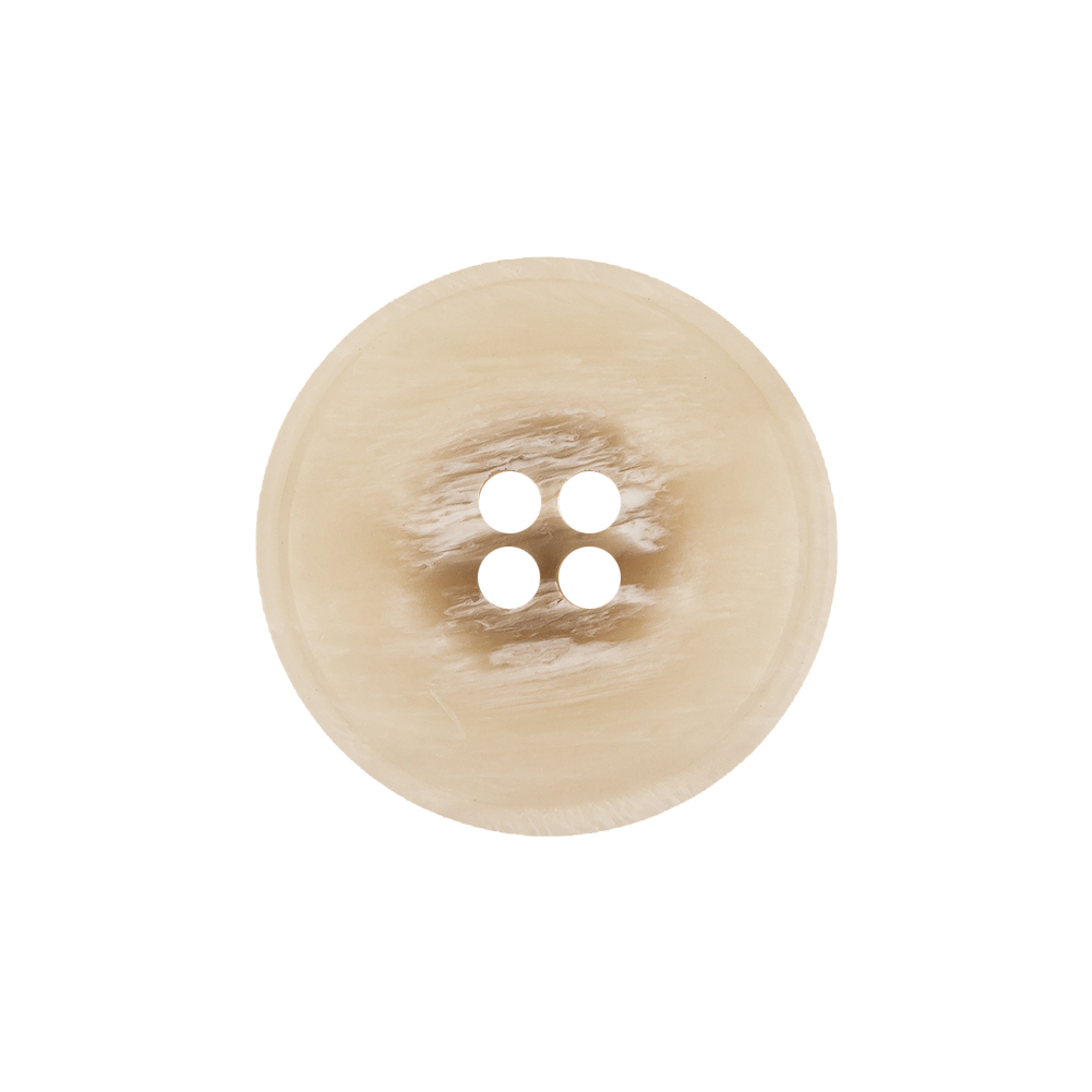 Italian Bone White, Brown and White Striated 4-Hole Plastic Button – 36L/23mm Italian Bone White, Brown and White Striated 4-Hole Plastic Button – 36L/23mm