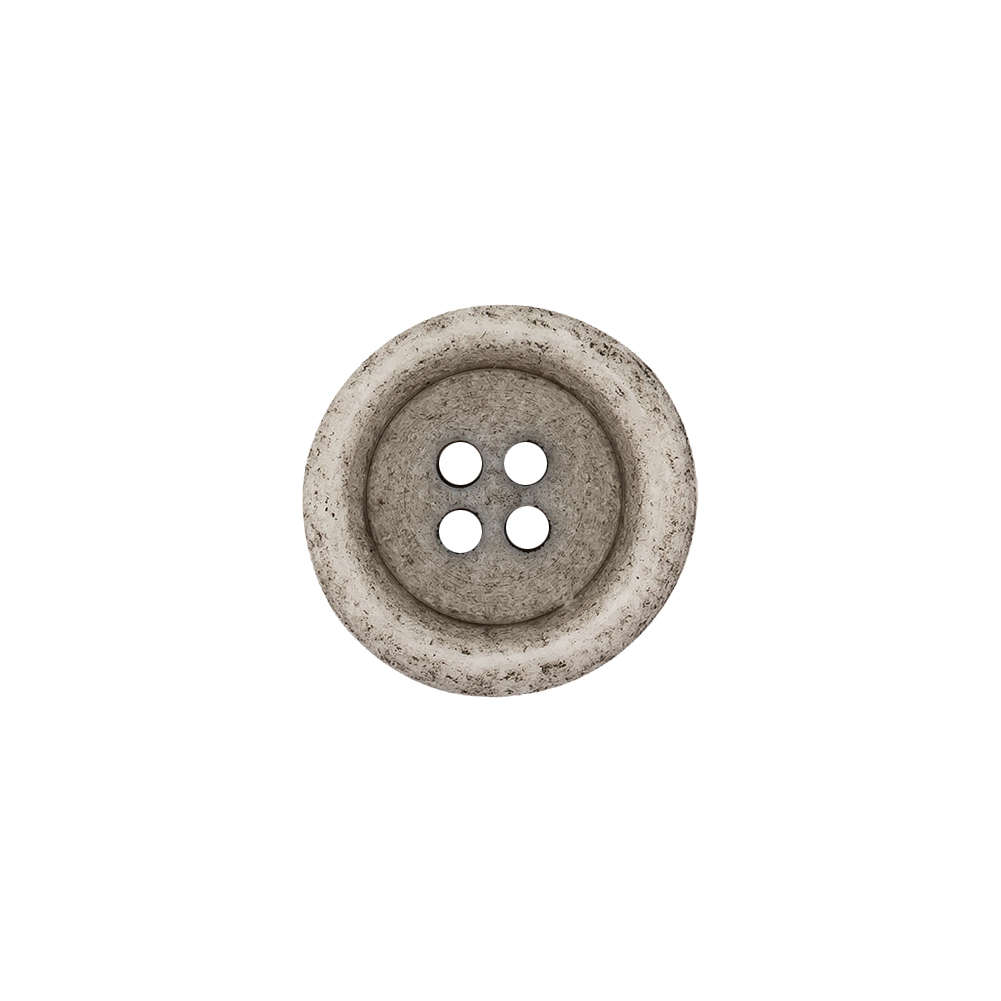 Italian Matte White and Gray Speckled 4-Hole Jacket Button – 24L/15mm Italian Matte White and Gray Speckled 4-Hole Jacket Button – 24L/15mm