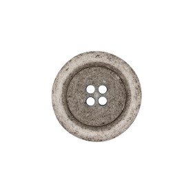 Italian Matte White and Gray Speckled 4-Hole Jacket Button – 32L/20mm Italian Matte White and Gray Speckled 4-Hole Jacket Button – 32L/20mm