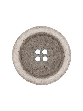 Italian Matte White and Gray Speckled 4-Hole Jacket Button – 36L/23mm Italian Matte White and Gray Speckled 4-Hole Jacket Button – 36L/23mm