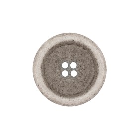 Italian Matte White and Gray Speckled 4-Hole Jacket Button – 36L/23mm Italian Matte White and Gray Speckled 4-Hole Jacket Button – 36L/23mm