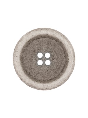 Italian Matte White and Gray Speckled 4-Hole Jacket Button – 36L/23mm Italian Matte White and Gray Speckled 4-Hole Jacket Button – 36L/23mm