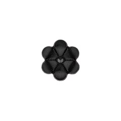 Italian Black Flower Shank Back Nylon Button – 20L/12.5mm Italian Black Flower Shank Back Nylon Button – 20L/12.5mm