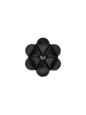 Italian Black Flower Shank Back Nylon Button – 20L/12.5mm Italian Black Flower Shank Back Nylon Button – 20L/12.5mm